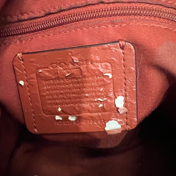 Coach Brown & Tan Python-Print Leather Shoulder Bag - Picture 9 of 13